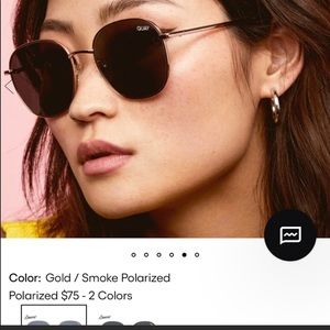 NEVER BEEN WORN QUAY JEZEBEL SUNGLASSES SMOKE GREY / GOLD